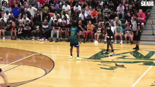 a basketball game is being played in front of a crowd with the number 30 on the player 's jersey