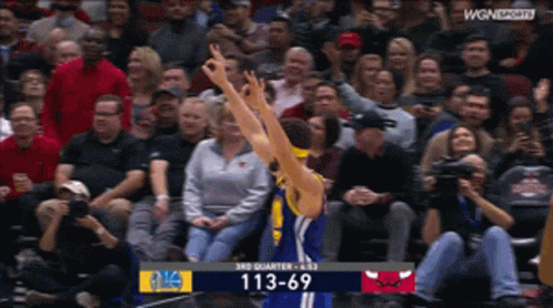 A Basketball Game Is Being Played In The 3Rd Quarter And The Score Is 113-69 GIF