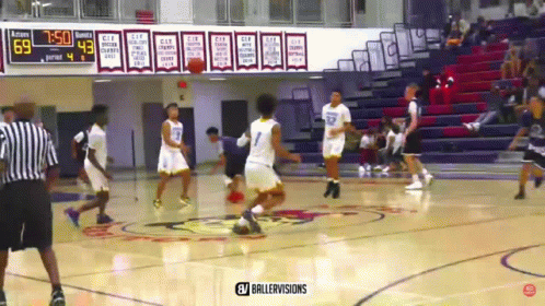 A Basketball Game Is Going On And The Score Is 69 43 GIF