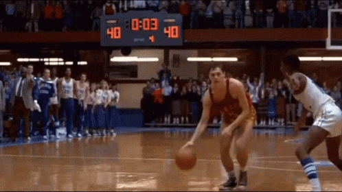 A Basketball Game Is Underway And The Score Is 40 To 0 GIF