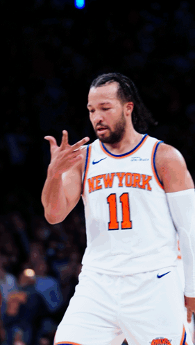 A Basketball Player For The New York Knicks Number 11 GIF