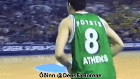 A Basketball Player In A Green Jersey With The Number 8 On It GIF
