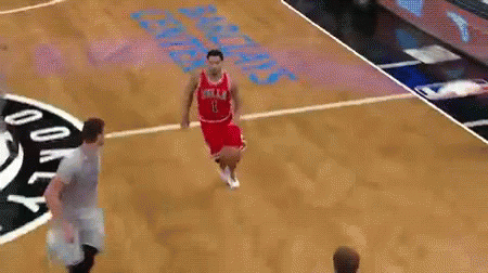 A Basketball Player In A Red Jersey With The Number 11 On It GIF