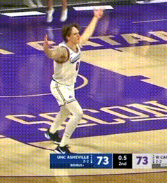 A Basketball Player Is Jumping In The Air On A Court That Has The Number 73 On It GIF