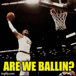 Basketball Player Jumping With Are We Balling GIF