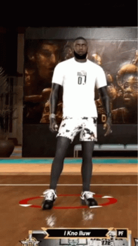 A Basketball Player Named I Kno Iluw Is Standing On A Court GIF