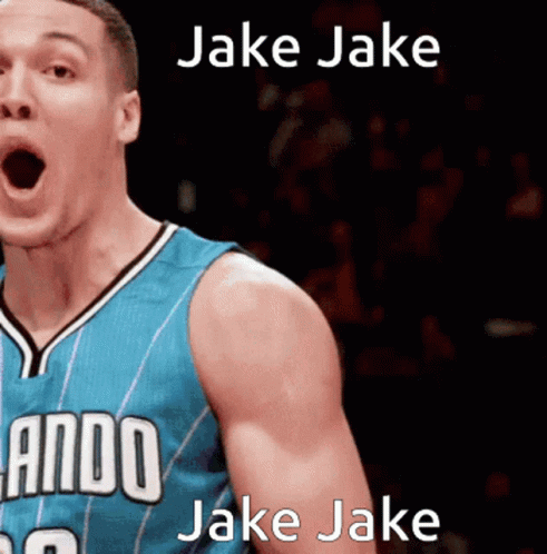 A Basketball Player Wearing A Blue Jersey That Says Orlando On It GIF