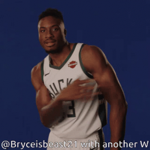 A Basketball Player Wearing A Bucks Jersey Number 43 GIF