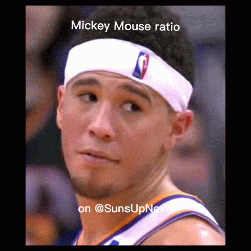 A Basketball Player Wearing A Headband That Says Mickey Mouse Ratio On It GIF