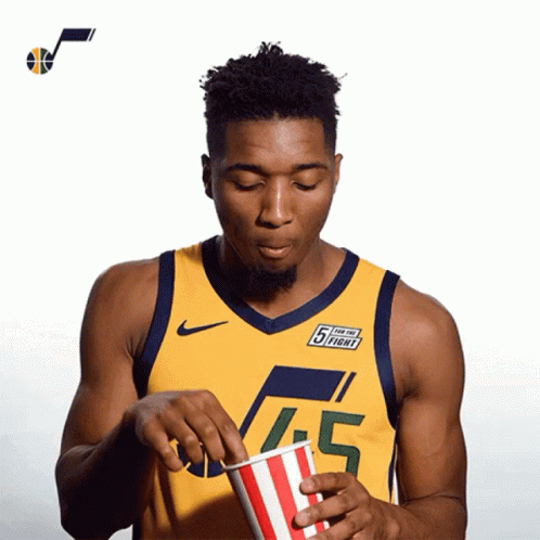 A Basketball Player Wearing A Jersey That Says 6 Fight GIF