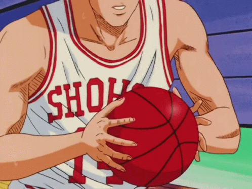 A Basketball Player Wearing A Jersey That Says ' Shohoku ' On It GIF