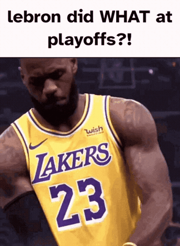 A Basketball Player Wearing A Lakers Jersey With The Number 23 GIF