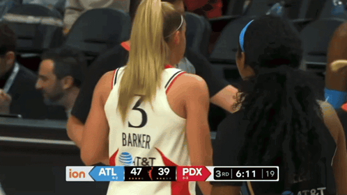 A Basketball Player Wearing A Number 3 Jersey GIF