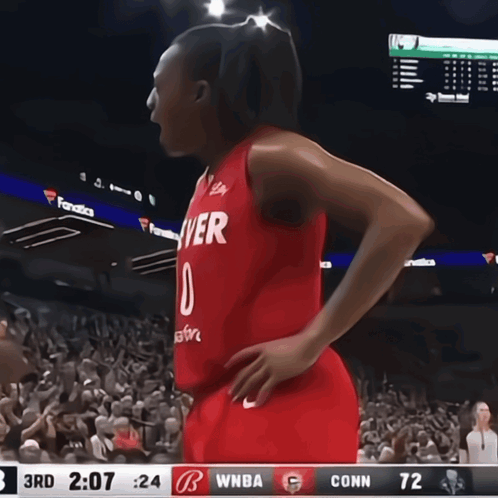 A Basketball Player Wearing A Red Jersey That Says Ver On It GIF