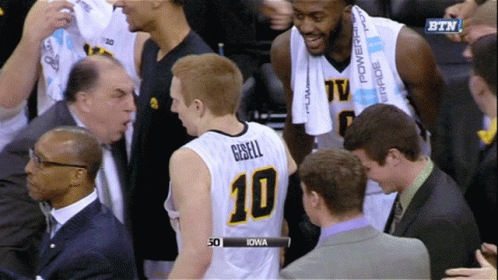 A Basketball Player Wearing The Number 10 Jersey GIF