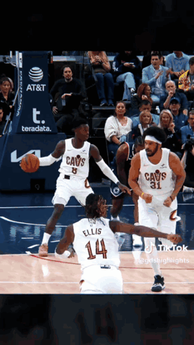 A Basketball Player With The Number 14 On His Shirt GIF