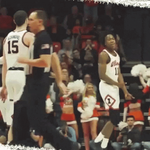 Basketball Player Number 15 Talking To Another GIF
