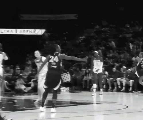 A Basketball Player With The Number 24 On Her Jersey GIF