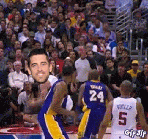 A Basketball Player With The Number 24 On His Shirt GIF