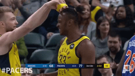 A Basketball Player With The Number 33 On His Jersey GIF