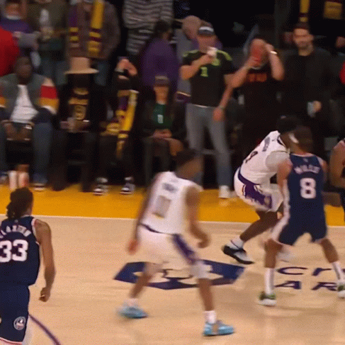 A Basketball Player With The Number 33 On His Shirt GIF