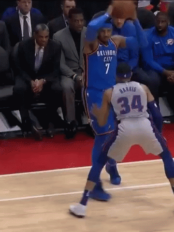 A Basketball Player With The Number 34 On His Shirt GIF