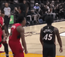 a basketball player with the number 45 on the back of his shirt