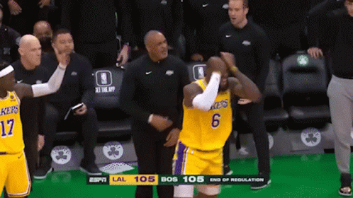 A Basketball Player With The Number 6 On His Jersey Dancing GIF