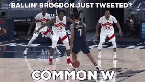 A Basketball Player With The Number 7 On His Jersey Dribbles The Ball GIF