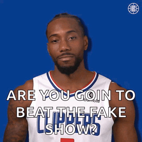 A Basketball Player With The Words Are You Goin To Beat The Fake Show GIF