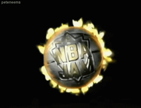 A Basketball That Says Nba On It Is On Fire GIF