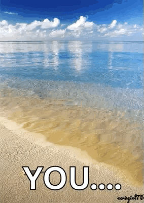 Beach With You Written On Sand GIF