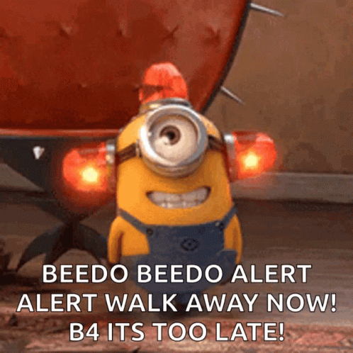 A Beedo Beedo Alert Walk Away Now B4 Its Too Late GIF