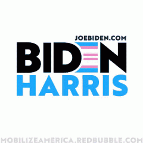 a biden harris logo with a tie dye design