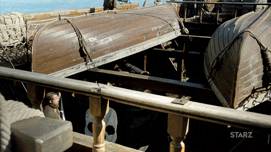 A Big Jolly Roger With The Pirates GIF