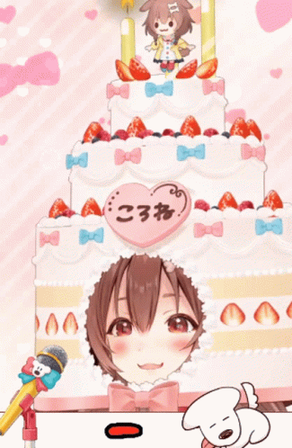 A Birthday Cake With A Picture Of A Girl And Candles GIF