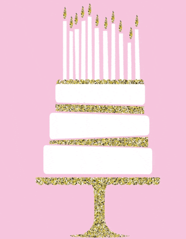 A Birthday Cake With Candles And The Words " Happy Birthday To You " GIF