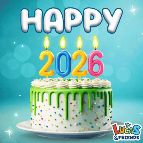 Birthday Cake With Candles Saying 2026 GIF