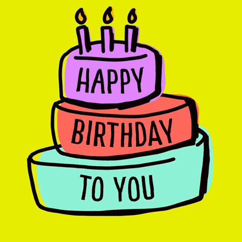 A Birthday Cake With The Words Happy Birthday To You Written On It GIF