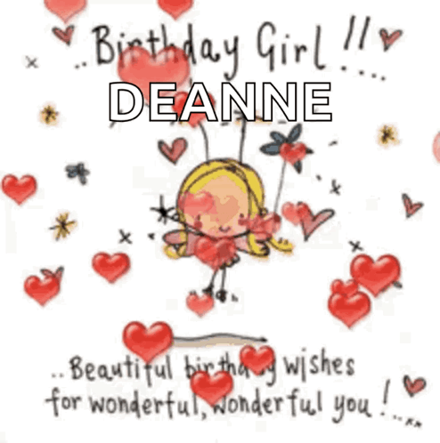 A Birthday Card For A Girl Named Deanne GIF