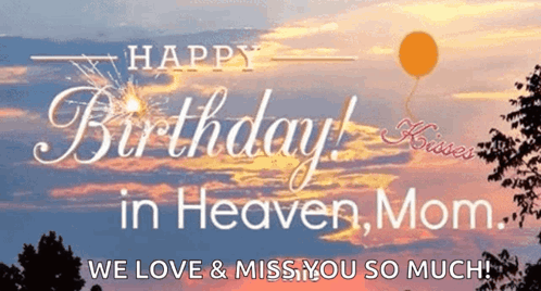 a birthday card for a mom in heaven