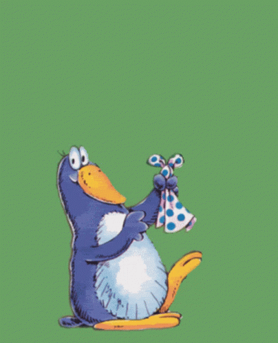 A Birthday Card With A Penguin That Says Happy Birthday From Your Friend One Who Remembers Your Birthday ... But Forgets GIF