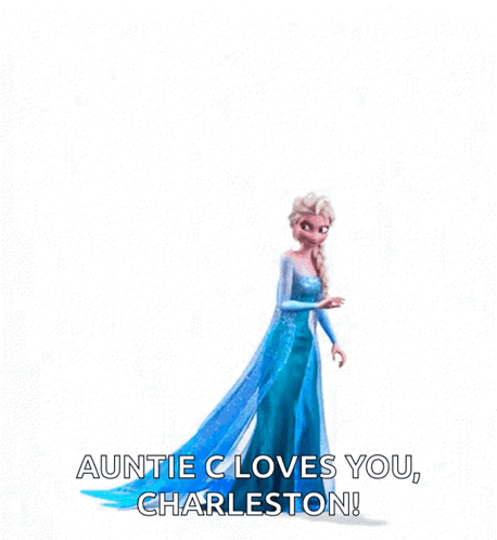 A Birthday Card With A Picture Of Elsa From Frozen . GIF