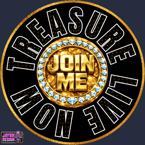 A Black And Gold Sign That Says Treasure Me Now GIF
