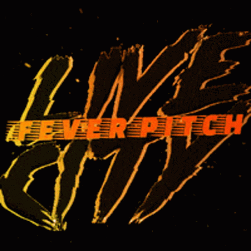 A Black And Orange Logo For Luke Smith Fever Pitch GIF