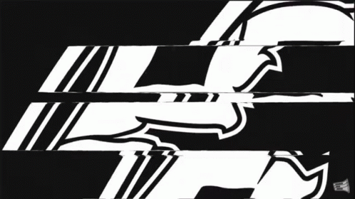 A Black And Red Background With A White Letter F GIF