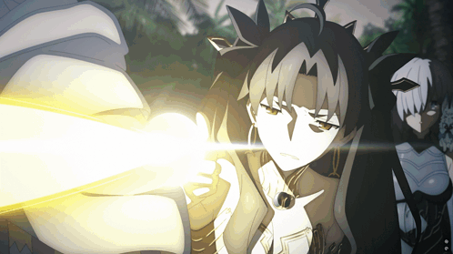 A Black And White Anime Character With A Sword GIF