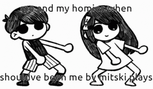 A Black And White Drawing Of A Boy And A Girl GIF