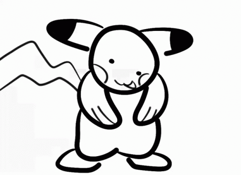 A Black And White Drawing Of A Cartoon Character GIF