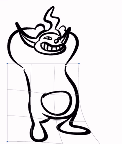 A Black And White Drawing Of A Cartoon Character With A Big Smile GIF